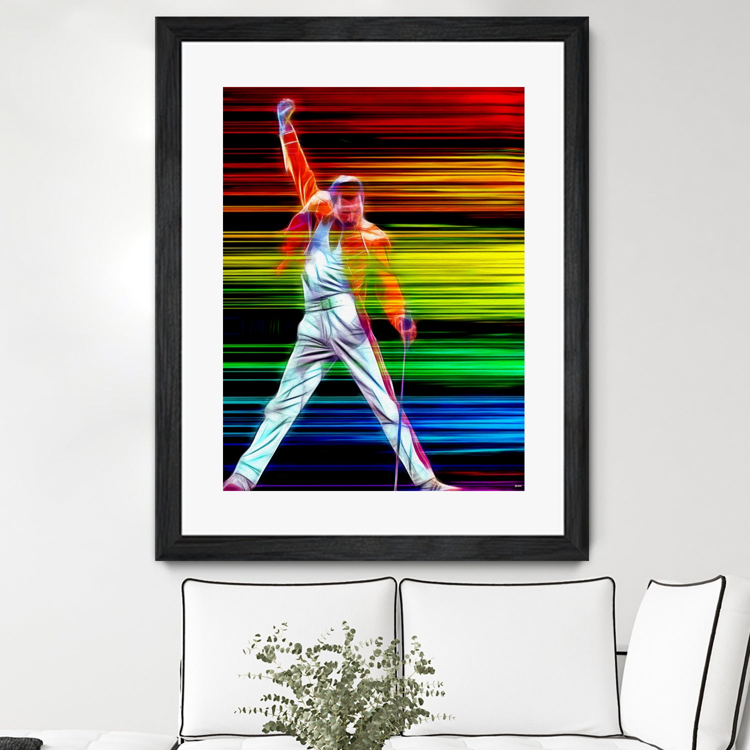 Freddie Mercury in Color by Daniel Janda on GIANT ART - black mixed media