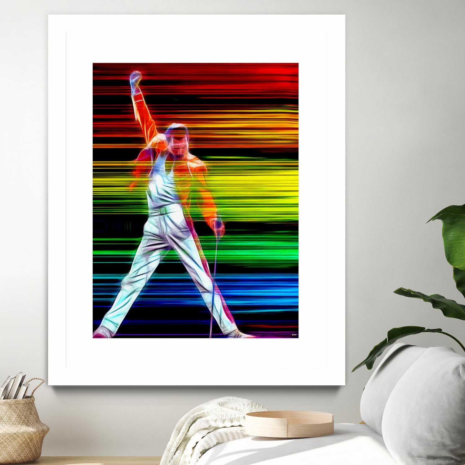 Freddie Mercury in Color by Daniel Janda on GIANT ART - black mixed media