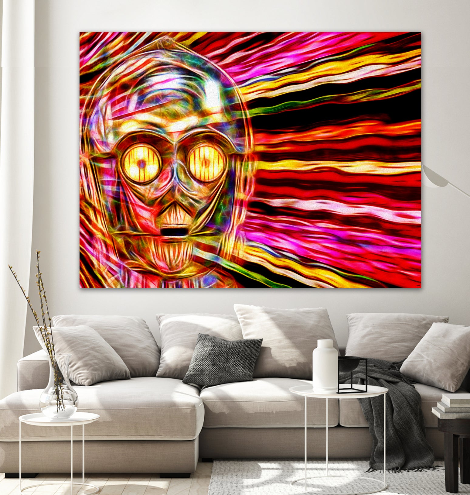 C-3 PO in Color by Daniel Janda on GIANT ART - gray mixed media