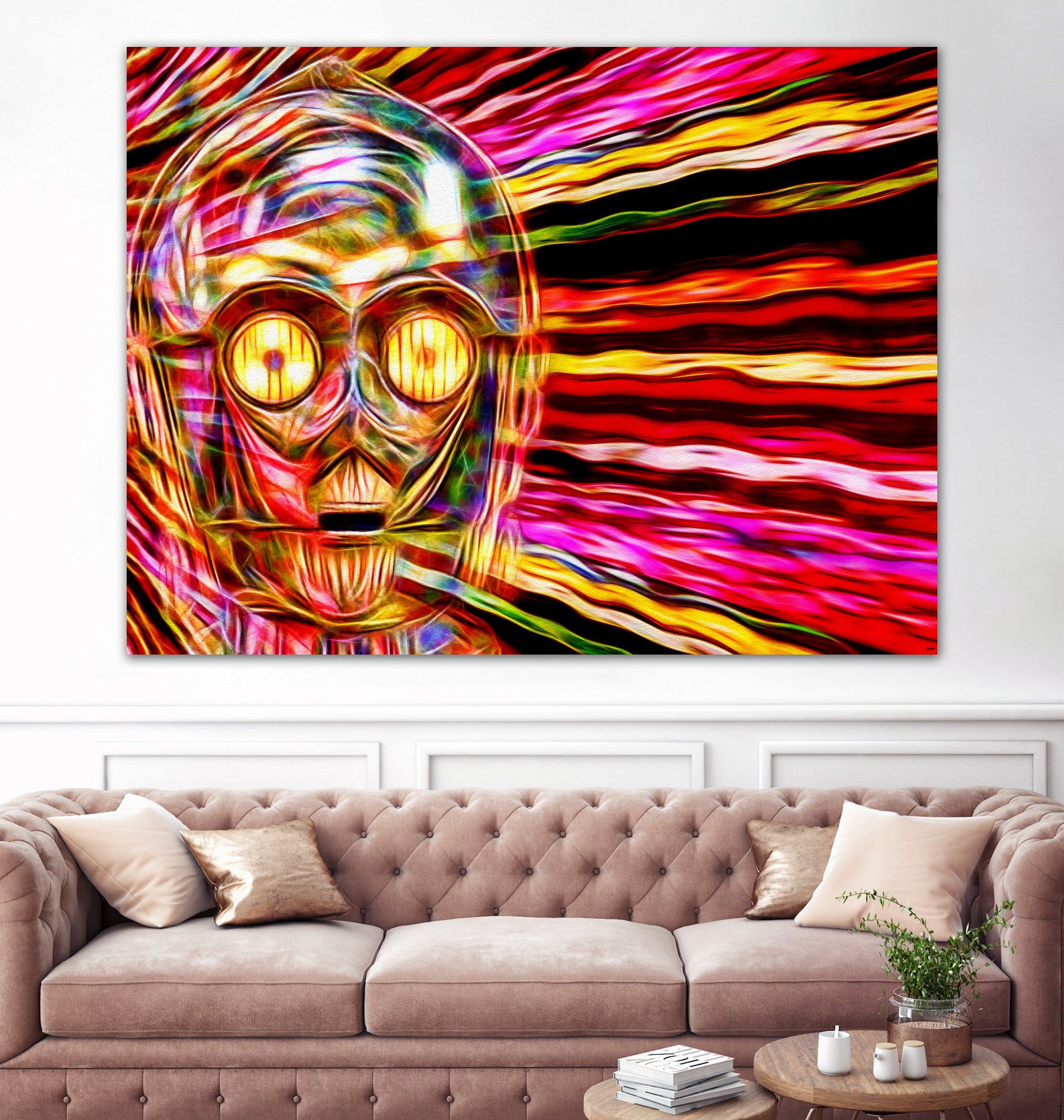 C-3 PO in Color by Daniel Janda on GIANT ART - gray mixed media