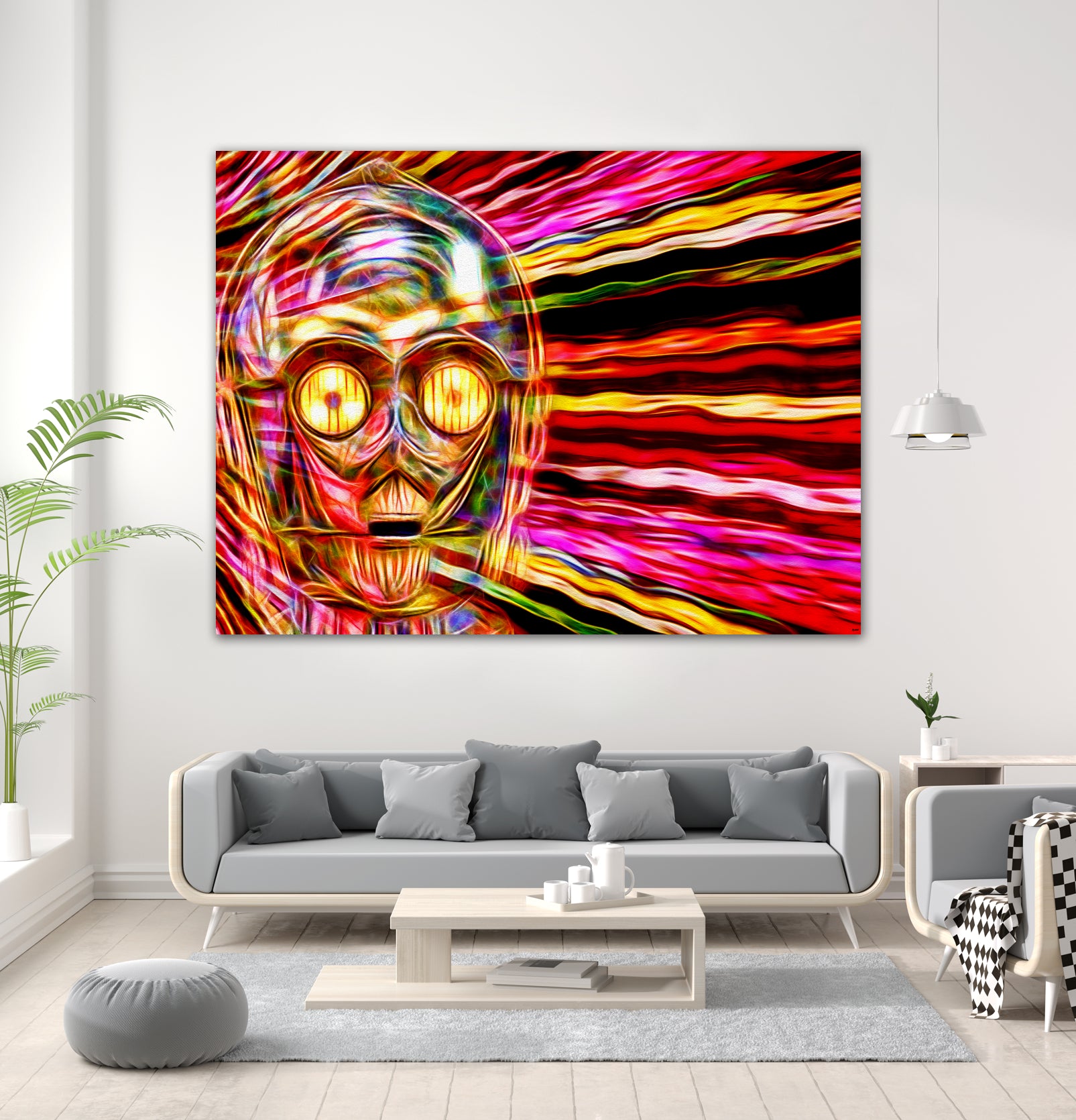 C-3 PO in Color by Daniel Janda on GIANT ART - gray mixed media