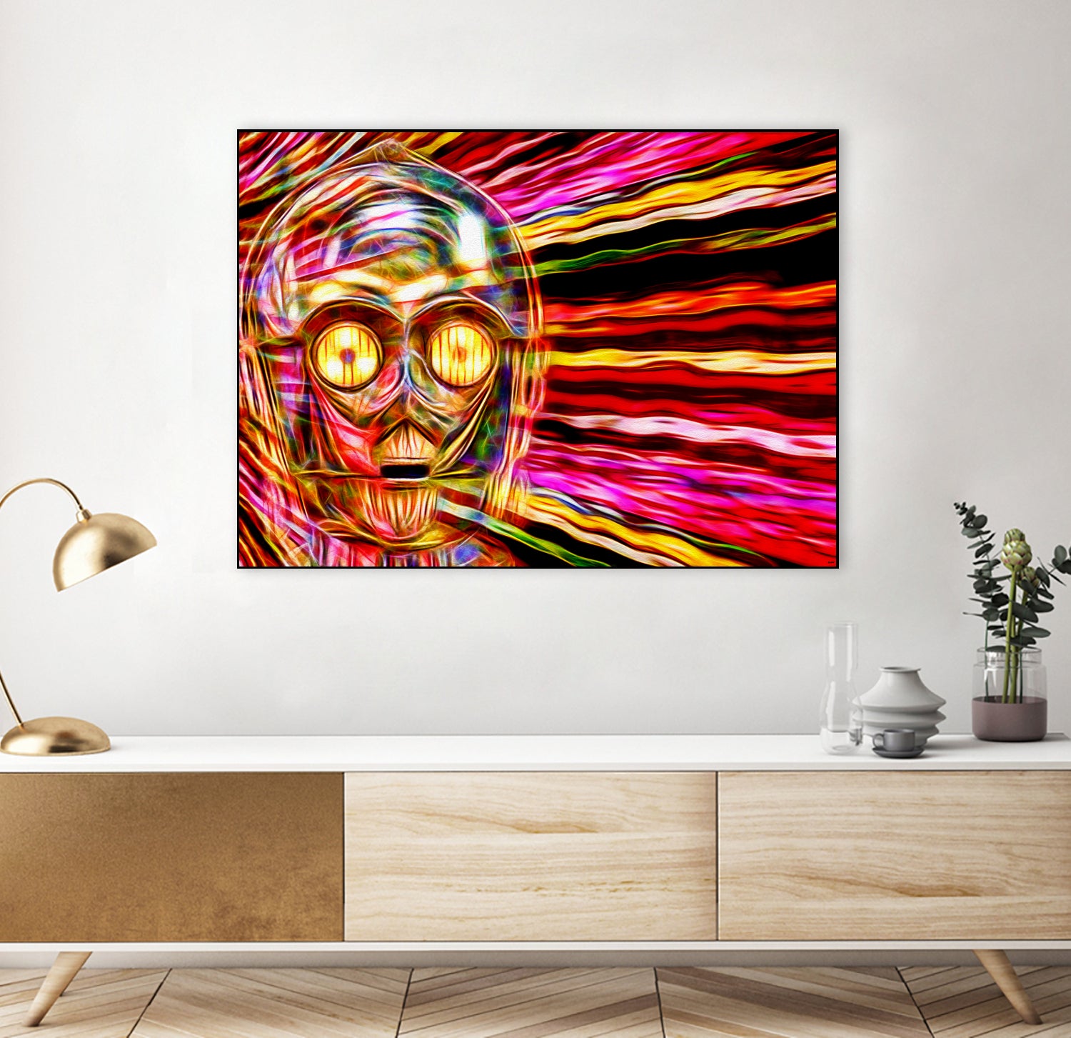 C-3 PO in Color by Daniel Janda on GIANT ART - gray mixed media