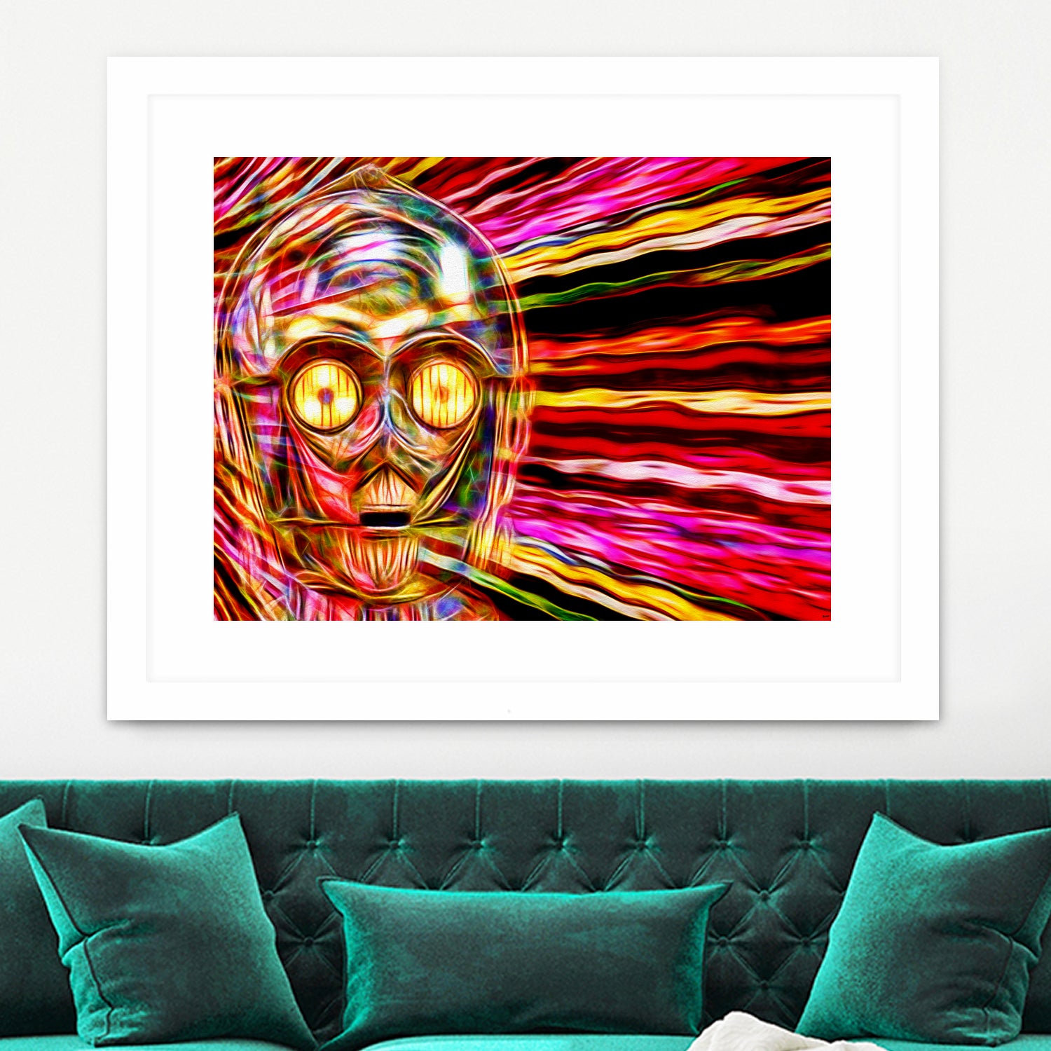 C-3 PO in Color by Daniel Janda on GIANT ART - gray mixed media