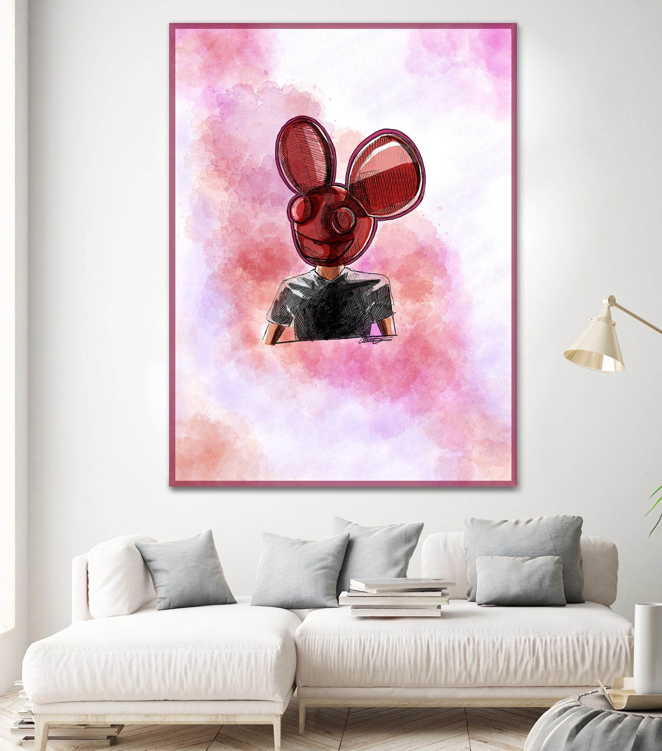 Deadmau5 by Soe San on GIANT ART - red digital painting