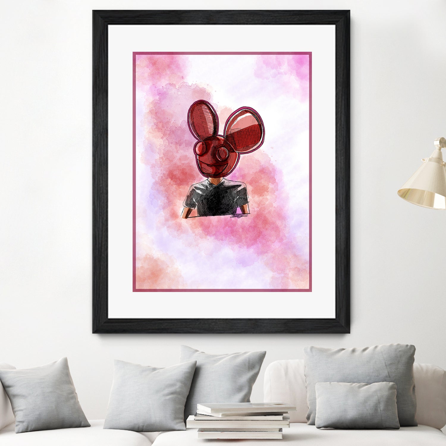 Deadmau5 by Soe San on GIANT ART - red digital painting