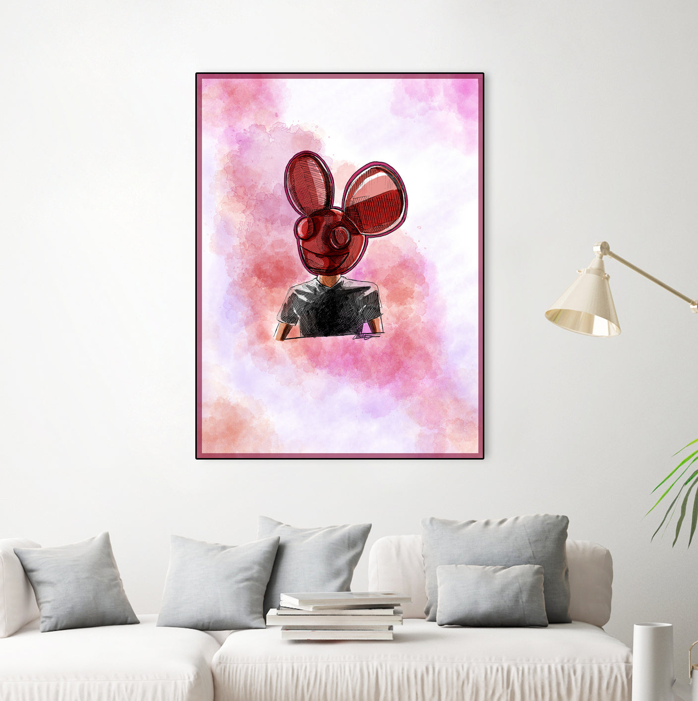 Deadmau5 by Soe San on GIANT ART - red digital painting