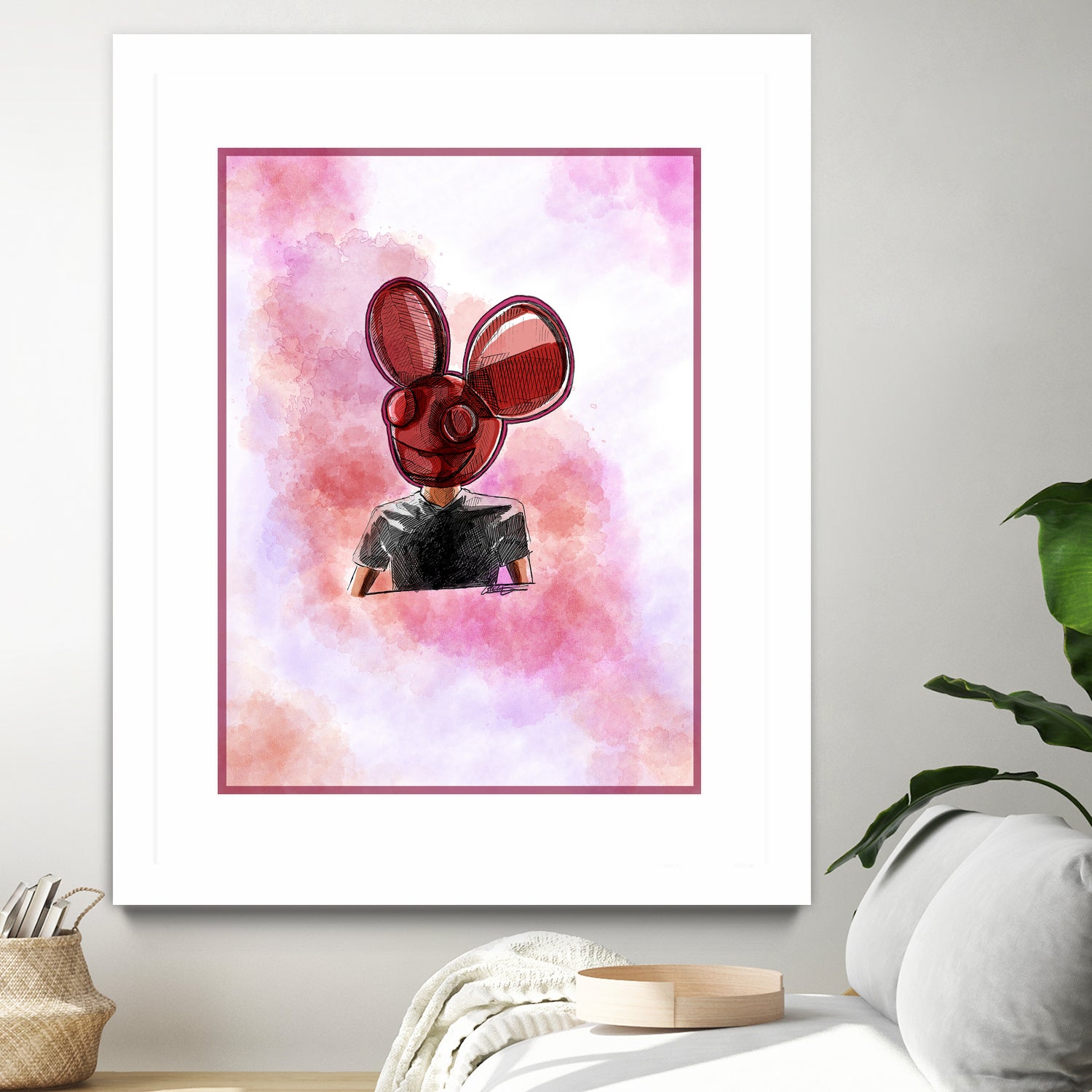 Deadmau5 by Soe San on GIANT ART - red digital painting