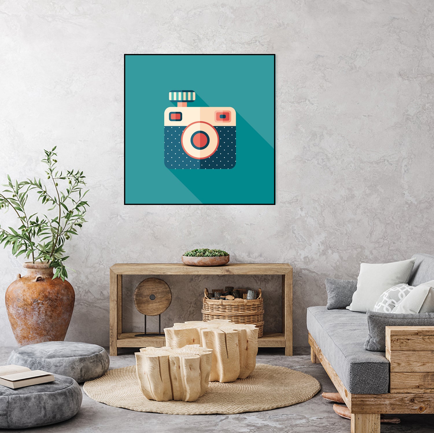 Hipster Camera by Yury Velikanov on GIANT ART - white vector illustration