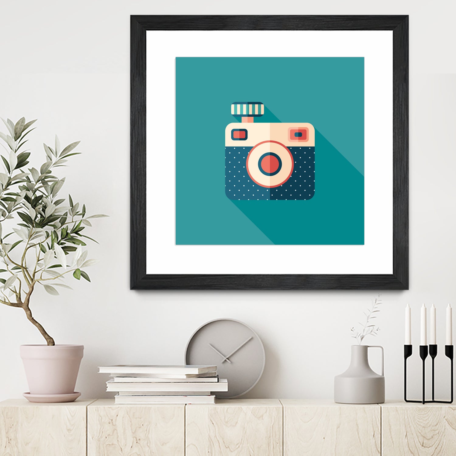 Hipster Camera by Yury Velikanov on GIANT ART - white vector illustration