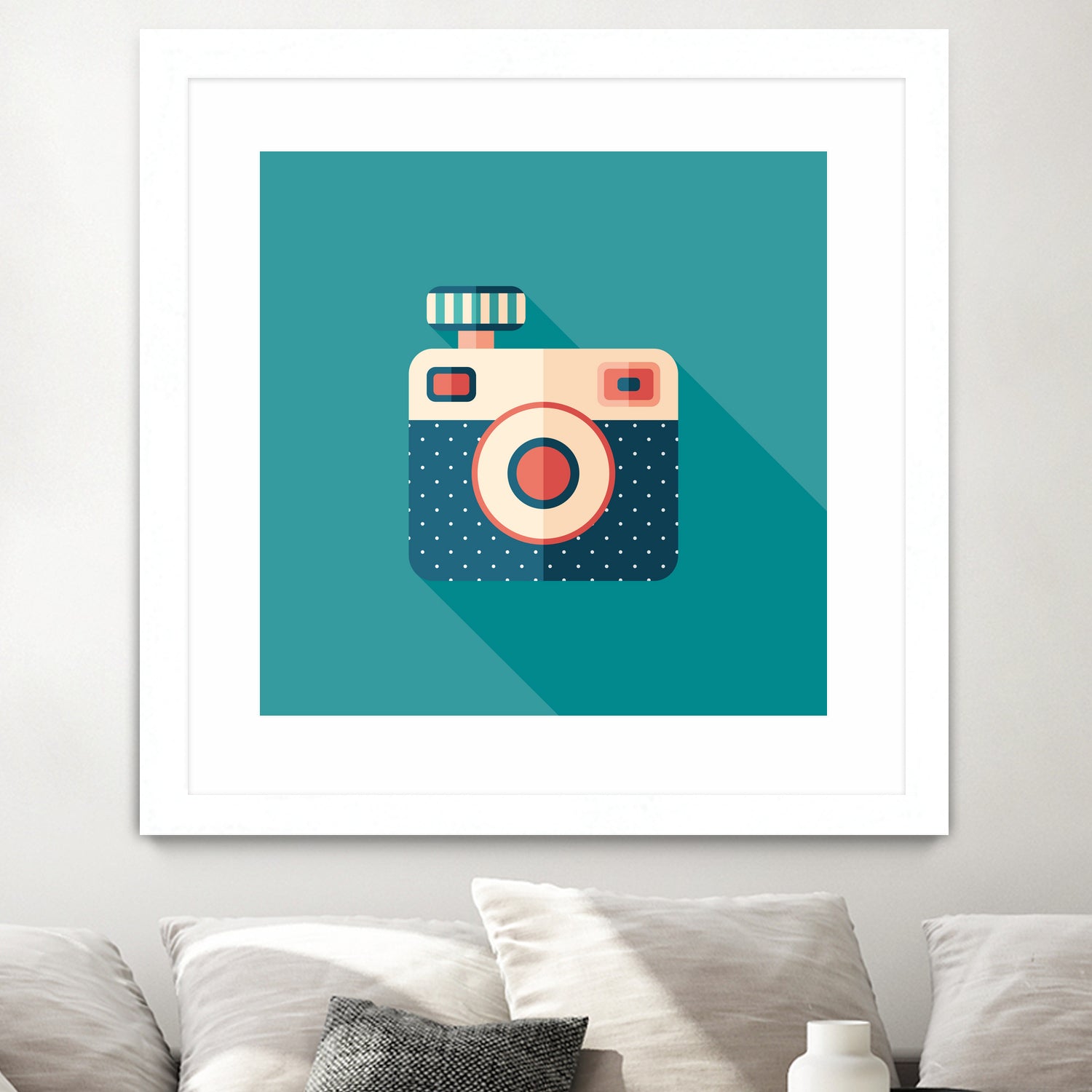 Hipster Camera by Yury Velikanov on GIANT ART - white vector illustration