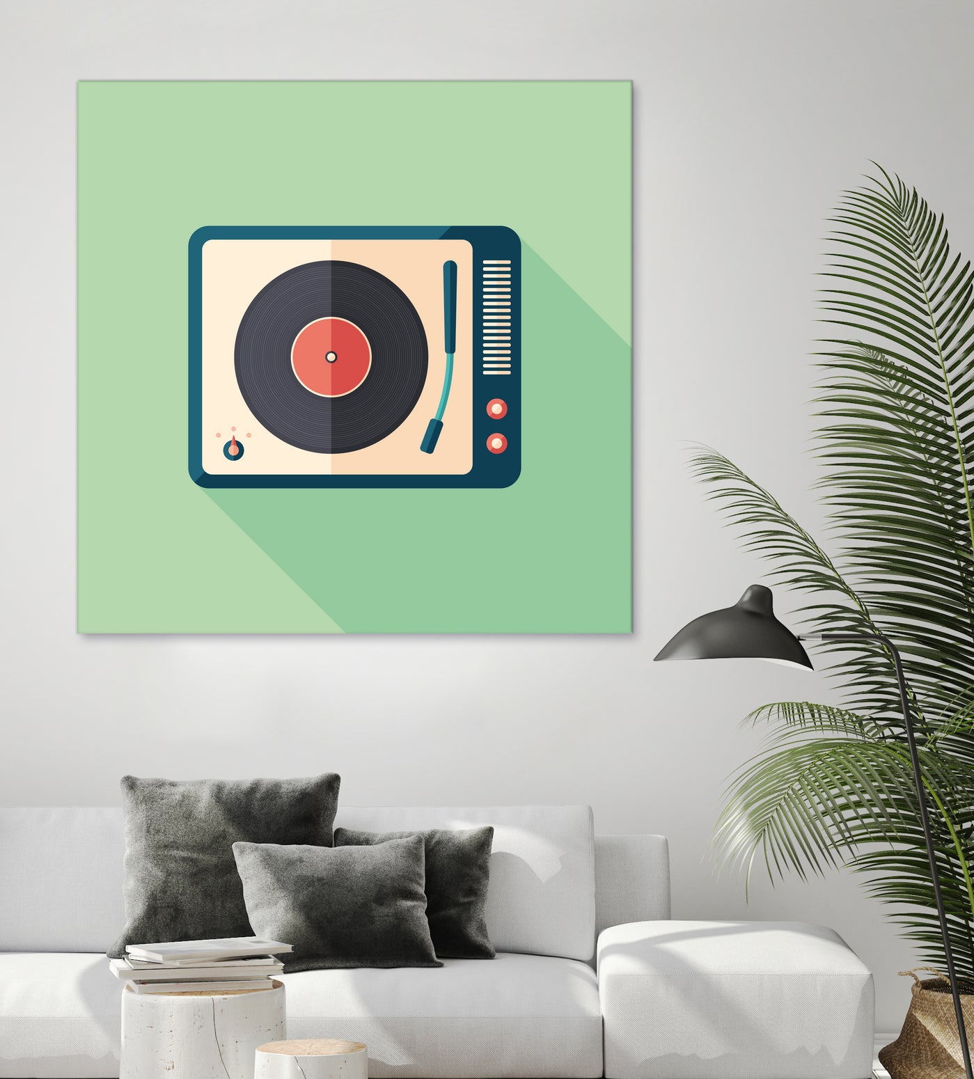 Vintage Turntable by Yury Velikanov on GIANT ART - white vector illustration