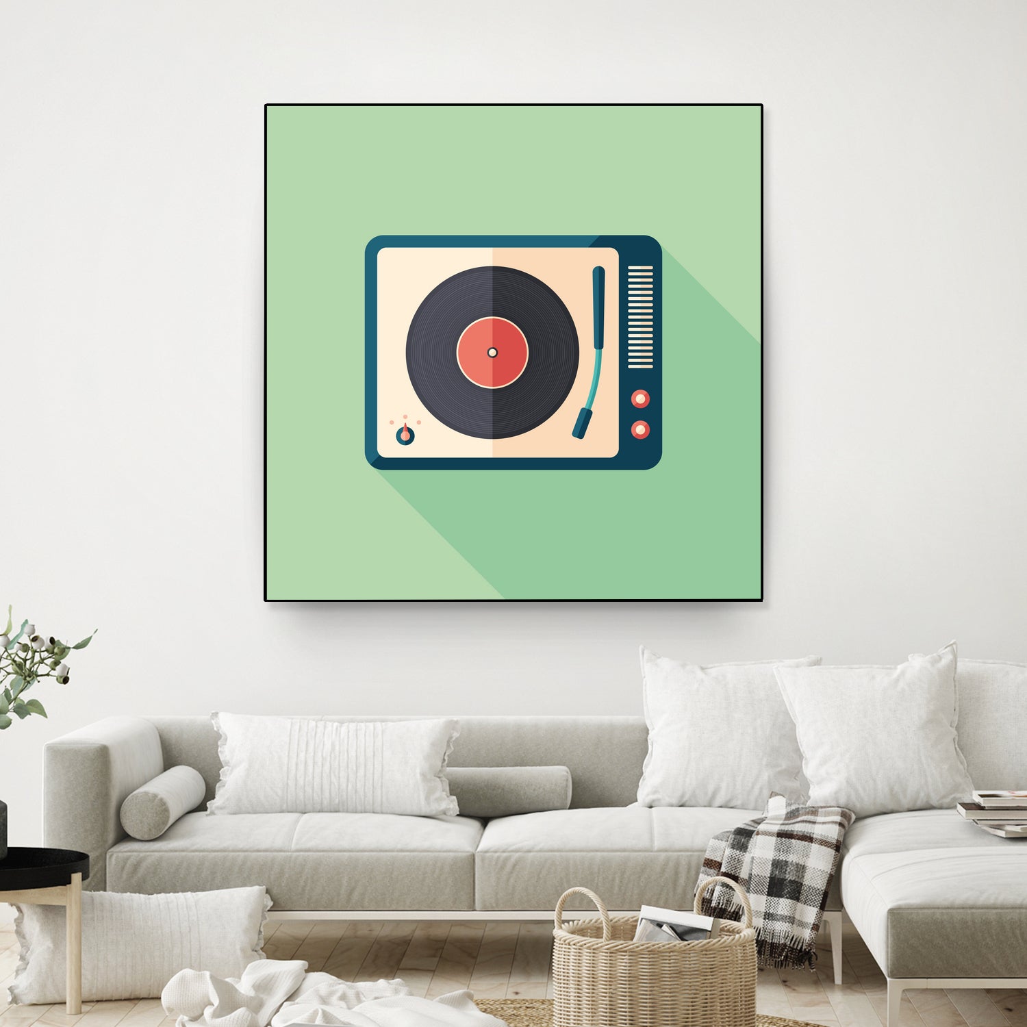 Vintage Turntable by Yury Velikanov on GIANT ART - white vector illustration