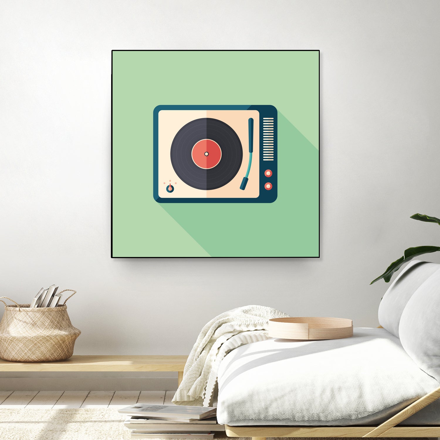 Vintage Turntable by Yury Velikanov on GIANT ART - white vector illustration