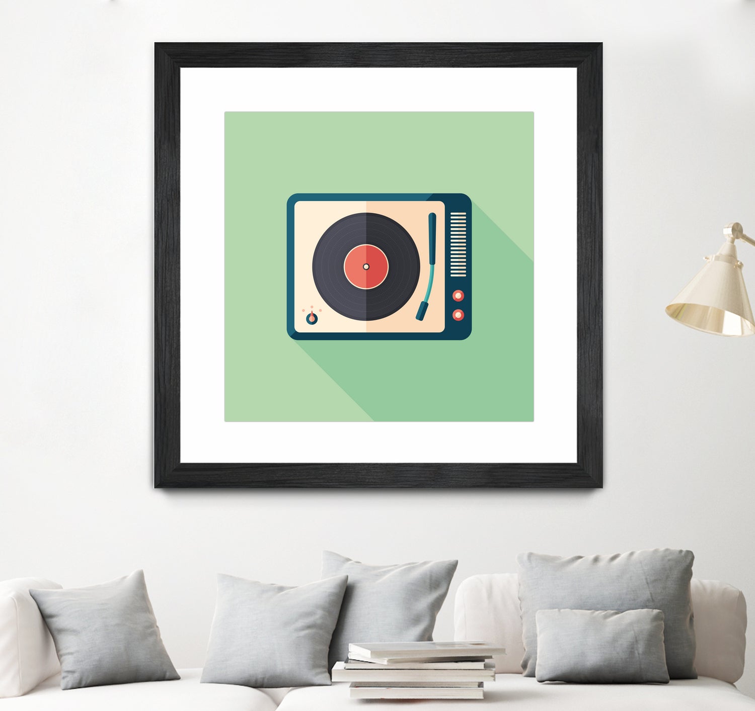 Vintage Turntable by Yury Velikanov on GIANT ART - white vector illustration