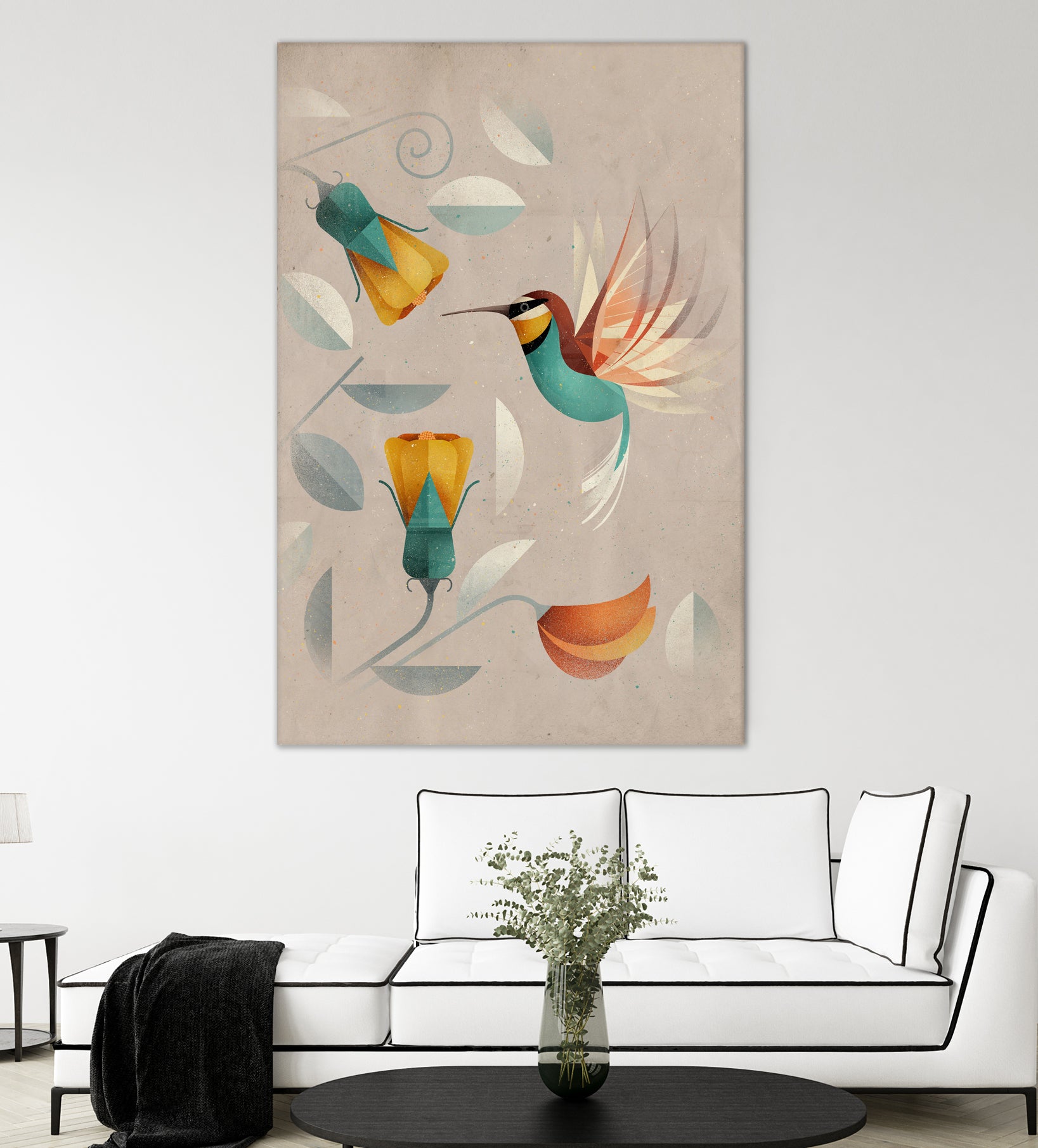 Hummingbird by Dieter Braun on GIANT ART - green digital painting