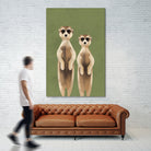 Meerkats by Dieter Braun on GIANT ART - green digital painting