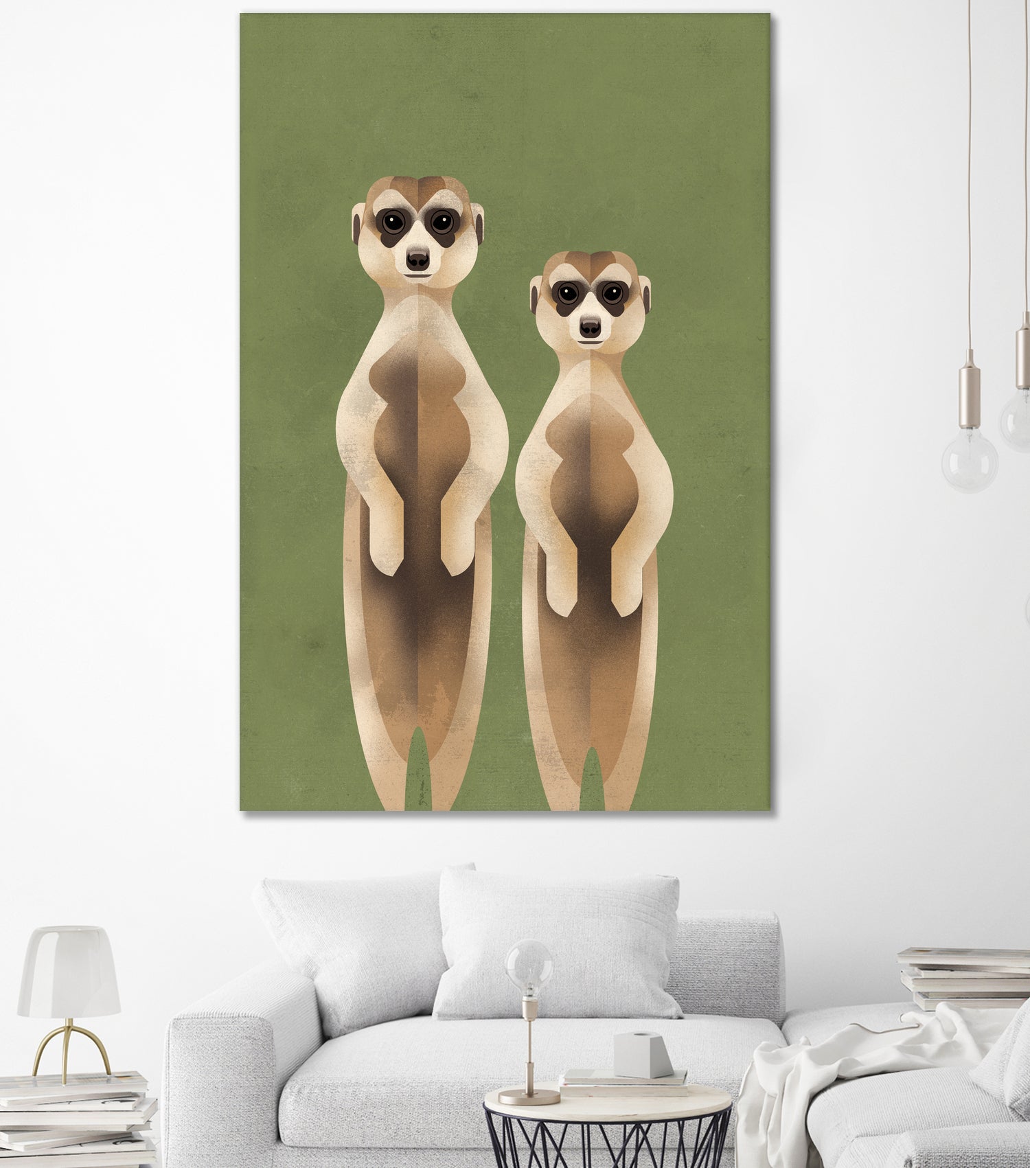 Meerkats by Dieter Braun on GIANT ART - green digital painting