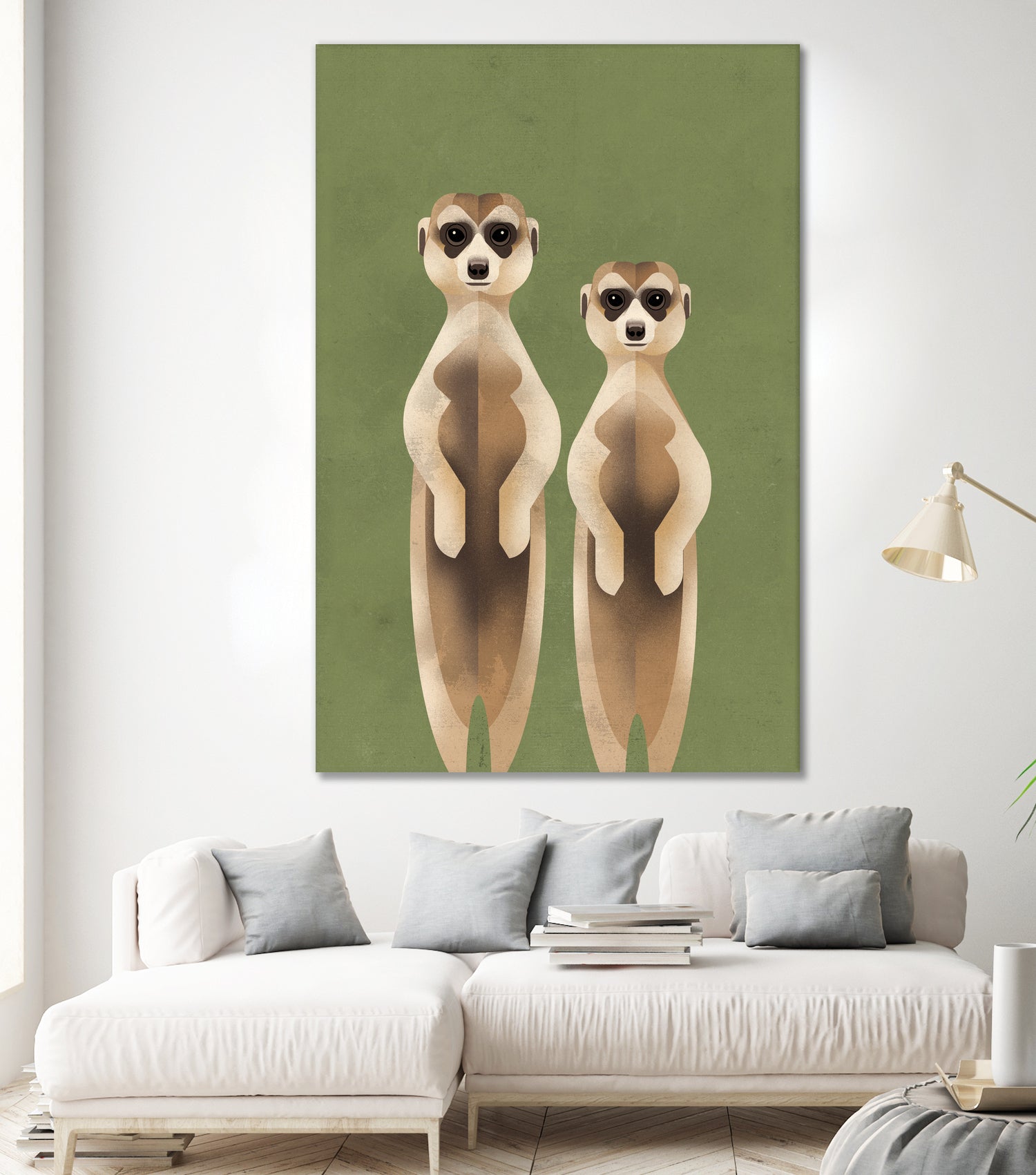 Meerkats by Dieter Braun on GIANT ART - green digital painting