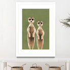 Meerkats by Dieter Braun on GIANT ART - green digital painting