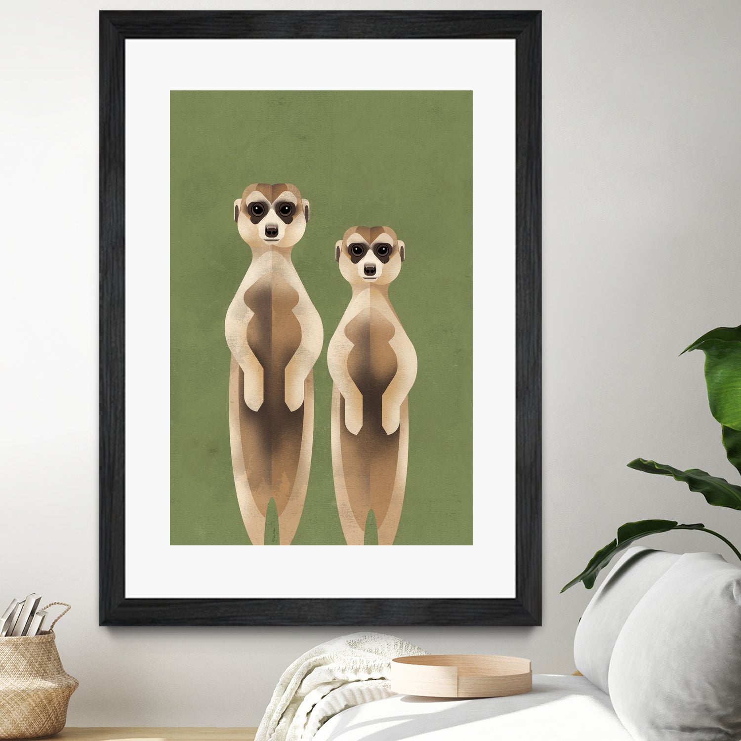 Meerkats by Dieter Braun on GIANT ART - green digital painting