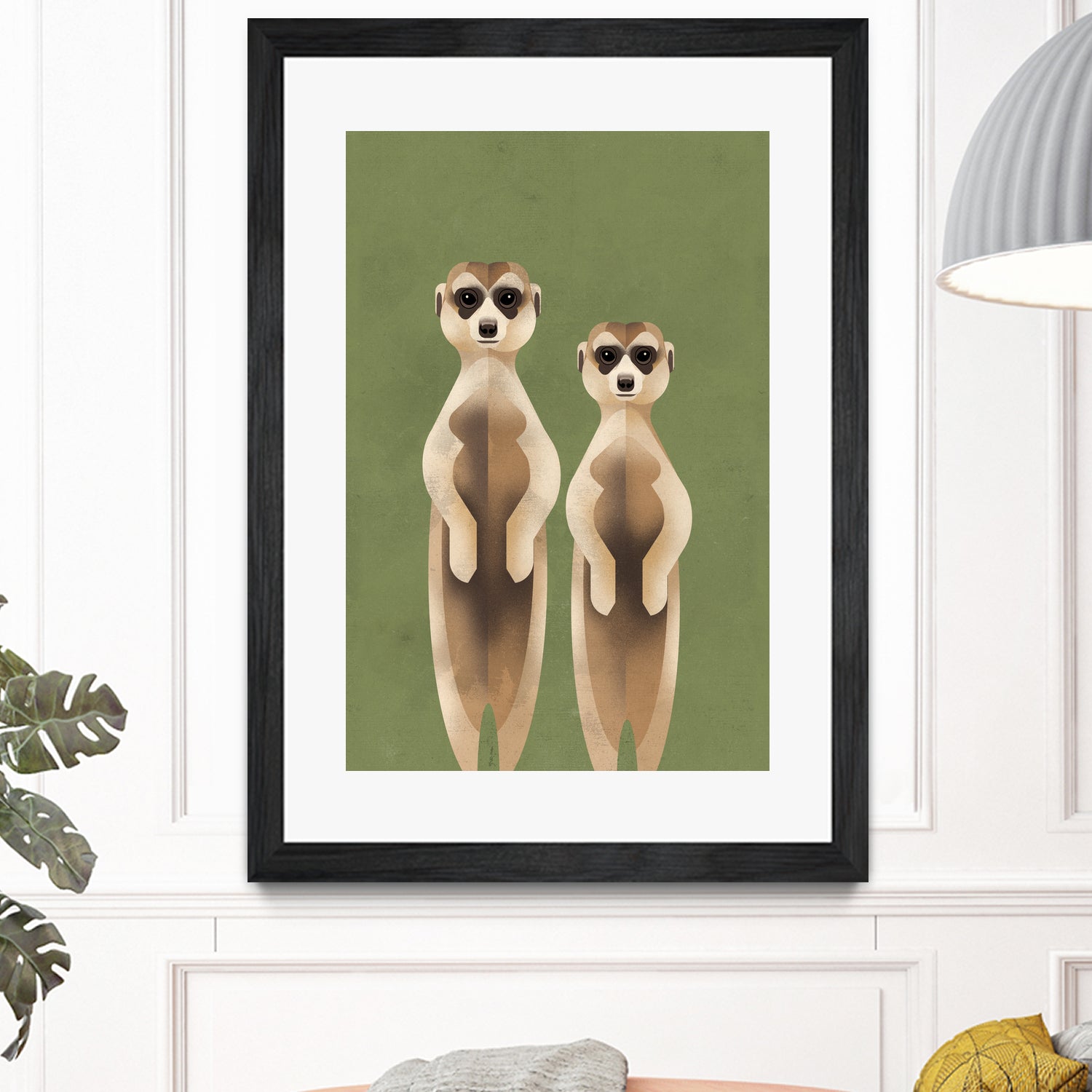 Meerkats by Dieter Braun on GIANT ART - green digital painting