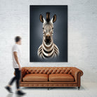 Zebra II by Dieter Braun on GIANT ART - blue digital painting