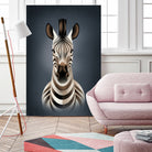 Zebra II by Dieter Braun on GIANT ART - blue digital painting