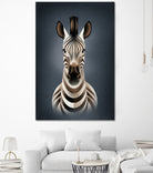 Zebra II by Dieter Braun on GIANT ART - blue digital painting