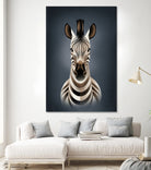 Zebra II by Dieter Braun on GIANT ART - blue digital painting