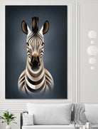 Zebra II by Dieter Braun on GIANT ART - blue digital painting