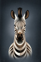 Zebra II by Dieter Braun on GIANT ART - blue digital painting