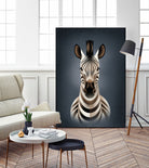 Zebra II by Dieter Braun on GIANT ART - blue digital painting