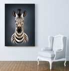 Zebra II by Dieter Braun on GIANT ART - blue digital painting