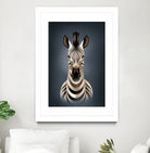 Zebra II by Dieter Braun on GIANT ART - blue digital painting