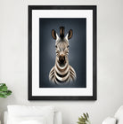 Zebra II by Dieter Braun on GIANT ART - blue digital painting