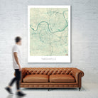 Nashville Map Blue by Hubert Roguski on GIANT ART - blue digital painting