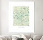 Nashville Map Blue by Hubert Roguski on GIANT ART - blue digital painting