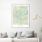 Nashville Map Blue by Hubert Roguski on GIANT ART - blue digital painting