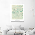 Nashville Map Blue by Hubert Roguski on GIANT ART - blue digital painting