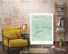 London Map Blue by Hubert Roguski on GIANT ART - blue digital painting