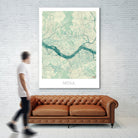 Seoul Map Blue by Hubert Roguski on GIANT ART - blue digital painting