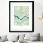 Seoul Map Blue by Hubert Roguski on GIANT ART - blue digital painting