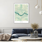 Seoul Map Blue by Hubert Roguski on GIANT ART - blue digital painting