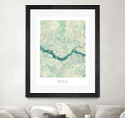 Seoul Map Blue by Hubert Roguski on GIANT ART - blue digital painting