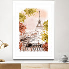 city Paris watercolor by Liliya KOVALENKO on GIANT ART - yellow photo illustration