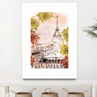 city Paris watercolor by Liliya KOVALENKO on GIANT ART - yellow photo illustration