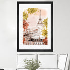 city Paris watercolor by Liliya KOVALENKO on GIANT ART - yellow photo illustration