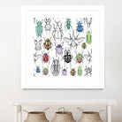 Colorful bugs by Maria Bakueva on GIANT ART - white mixed media