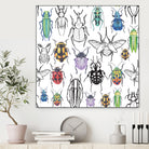 Colorful bugs by Maria Bakueva on GIANT ART - white mixed media