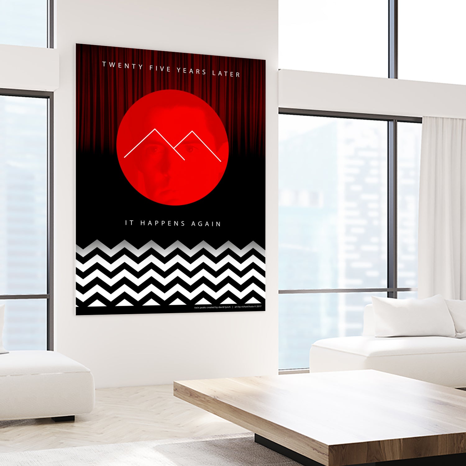 Twin Peaks (detailed) by Richard Kuta on GIANT ART - white digital drawing